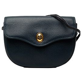Borsa a tracolla Dior in vitello grana blu Blu Blu navy
