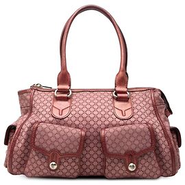 Céline Bolsa de Ombro Celine Pink Macadam Canvas Rosa