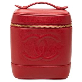 Sac Vanity Chanel Red CC Caviar Rouge