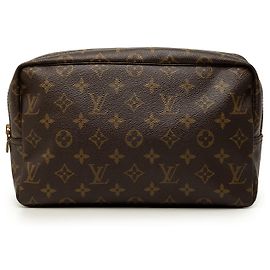 Louis Vuitton Brown Monogram Trousse Toilette 28 Marrone