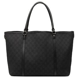Tote Gucci em denim GG preto Preto
