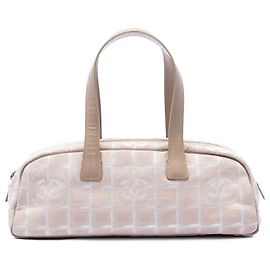 Bolsa Chanel Beige New Travel Line em nylon Bege