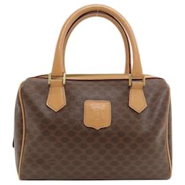 Céline Celine Macadam Pattern Handbag Brown