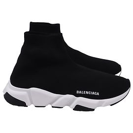 Balenciaga Speed Trainer Schuhe aus schwarzem Polyester Schwarz