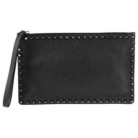 Valentino Garavani Clutch Rockstud Strap Nero