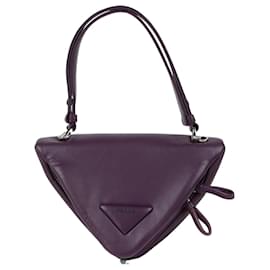 Prada Bolsa de Ombro Triangle Roxo