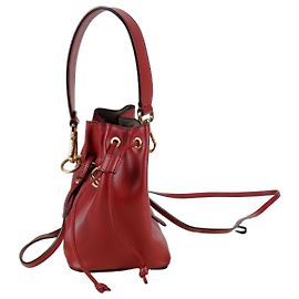 Fendi Borsa a secchiello mini Montrezzo da spalla Rosso