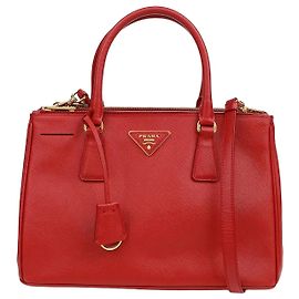 Prada Borsa a Tracolla Tote Saffiano Lux Rosso