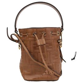 Fendi mala de ombro bucket mini Montreux Marrom