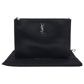 Saint Laurent Pochette pour tablette Monogram Noir