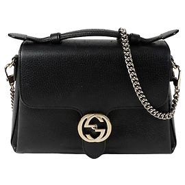 Gucci Borsa Tote a mano e a tracolla Interlocking Nero