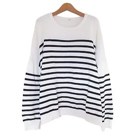 Autre Marque IENA Border Wide Knit Pullover Bianco Altro
