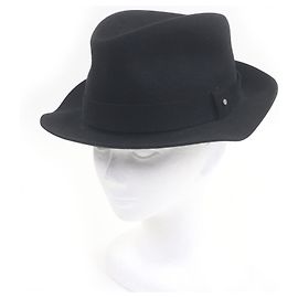 Hermès Hermes Serie Button Hat Lapin Felt Hat Nero