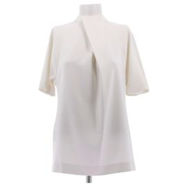 Top de seda blanco Balenciaga Blanco