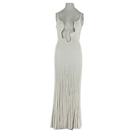 Autre Marque Strukturiertes weißes Kleid Weiß