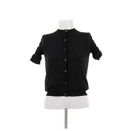 Prada Cardigan aus Wolle schwarz Größe 40 Schwarz