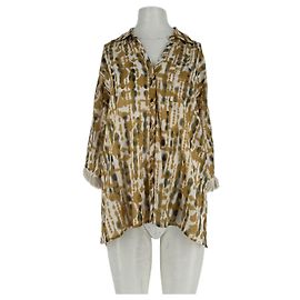 Autre Marque Blusa amarilla estampada Amarillo