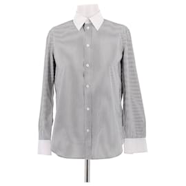 Céline Camicia a righe bianca e nera Bianco