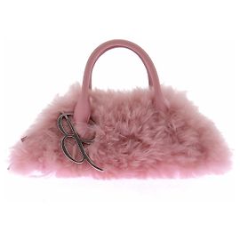 Blumarine Pink Fur Handbag Pink