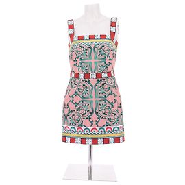 Vestido de algodón estampado rosa Dolce & Gabbana Rosa