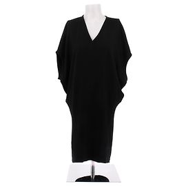 Helmut Lang Robe noire sans manches large Black