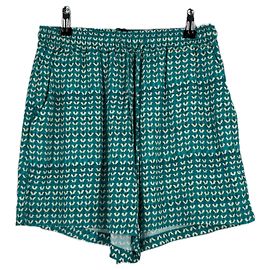 Autre Marque Short turquoise imprimé Bleu