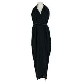 Alaïa Schwarzes Viscose Kleid Größe 40 Schwarz