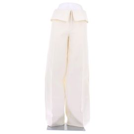 Autre Marque Pantalon structuré en laine écru Beige