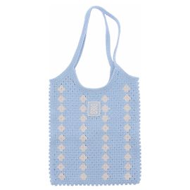 Sandro Bolsa de malha crochet bicolor Azul