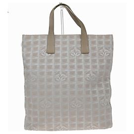 Borsa Tote Chanel Travel Line Nylon Medium Beige