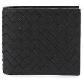 Bottega Veneta Intrecciato Black Leather Wallet Black