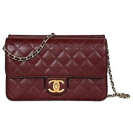 Chanel Crossing Times Flapback Medium Burgundy Collection Rouge
