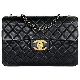 Chanel Borsa Maxi Vintage Classic Single Flap Nero
