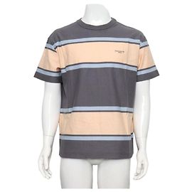 Louis Vuitton Grau gestreiftes Kurzarm-T-Shirt für Herren Braun