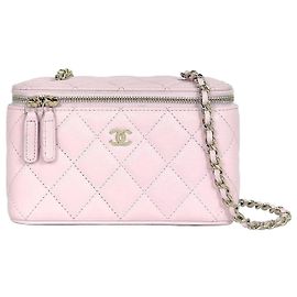 Chanel Série de bolsas de cosméticos Vanity Chain Rosa