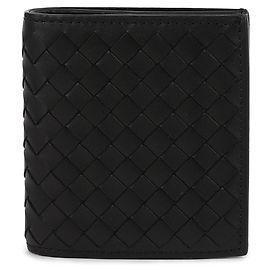 Cartera Bottega Veneta Intrecciato Negra de Cuero Negro