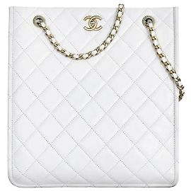 Chanel Sac Shopper Sweet Classic Caviar White Blanc