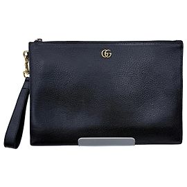 Gucci Pochette GG Marmont en cuir noir Noir
