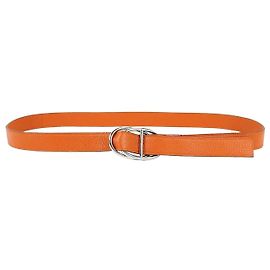 Hermès Wendegürtel 85 Orange Silber Orange