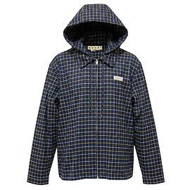 Marni Giacca con cappuccio e zip blu navy da uomo Blu