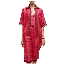 Hermès Camicia da spiaggia Cahier du Colporteur Rosa