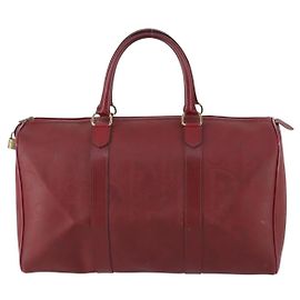 Christian Dior Vintage Trotter Duffle Diorissimo Canvas Medium Rouge