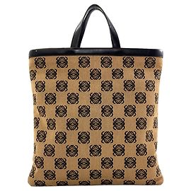 Saco Tote Loewe Anagram Marrom Preto