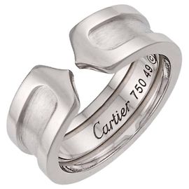 Cartier C2 Small SM #49 Ring in 18K Weißgold Andere
