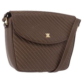 Céline Celine Macadam Leather Medium Marrom