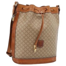 Céline Celine Macadam Leather Small Beige