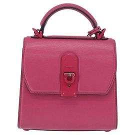 Salvatore Ferragamo Boxyz Top Handle Leather Small Rosa