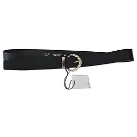 Cinto de couro preto IRO com fivela prateada Preto