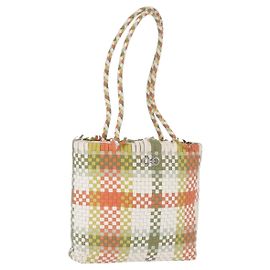 Salvatore Ferragamo Gancini Tote Bag Leather Multicolor Silver Auth 196921A Silvery Multiple colors