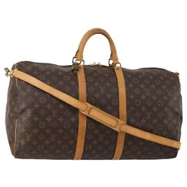 LOUIS VUITTON Monogram Keepall Bandouliere 55 Boston Bag M41414 LV Auth ep15610A Monograma